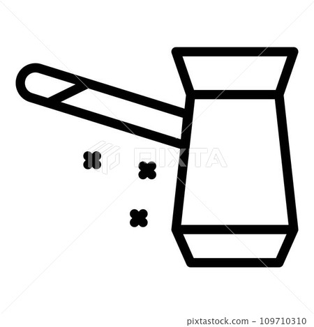 Coffee pot icon. Outline coffee pot vector icon for web design isolated on white background 109710310