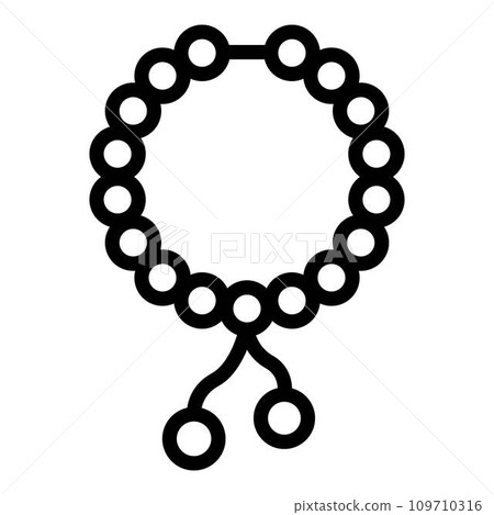 Turkish rosary icon. Outline turkish rosary vector icon for web design isolated on white background Turkish rosary icon. Outline turkish rosary vector icon for web design isolated on white background 109710316