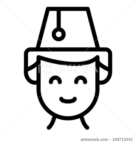 Turkish man icon. Outline turkish man vector icon for web design isolated on white background 109710342