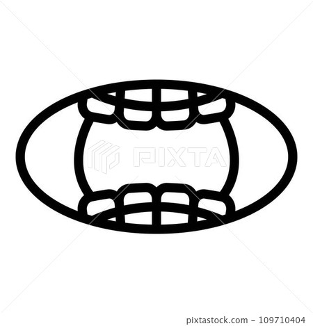 Braces treatment icon. Outline braces treatment vector icon for web design isolated on white background Braces treatment icon. Outline braces treatment vector icon for web design isolated on white background 109710404