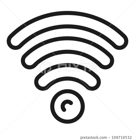 Wifi hub icon. Outline wifi hub vector icon for web design isolated on white background Wifi hub icon. Outline wifi hub vector icon for web design isolated on white background 109710532
