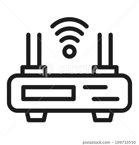 Wifi modem device icon. Outline wifi modem device vector icon for web design isolated on white background 109710550