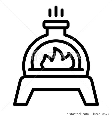 Smoker fire cooking icon. Outline smoker fire cooking vector icon for web design isolated on white background 109710877
