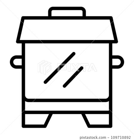 Cook smoker icon. Outline cook smoker vector icon for web design isolated on white background 109710892