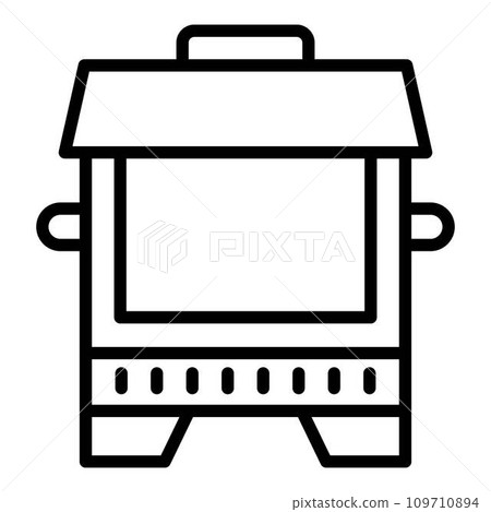 Cook smoke equipment icon. Outline cook smoke equipment vector icon for web design isolated on white background 109710894