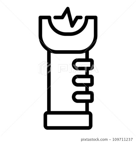 Taser life icon. Outline taser life vector icon for web design isolated on white background 109711237