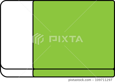 簡單的綠色橡皮擦插圖 109711297
