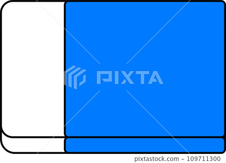 Simple blue eraser illustration Simple blue eraser illustration 109711300