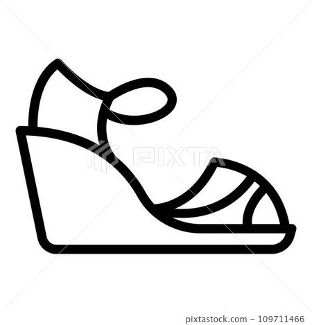 Retro sandals icon. Outline retro sandals vector icon for web design isolated on white background Retro sandals icon. Outline retro sandals vector icon for web design isolated on white background 109711466