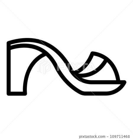 Water sandals icon. Outline water sandals vector icon for web design isolated on white background 109711468