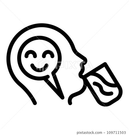 Tonsillitis drink icon. Outline tonsillitis drink vector icon for web design isolated on white background 109711503