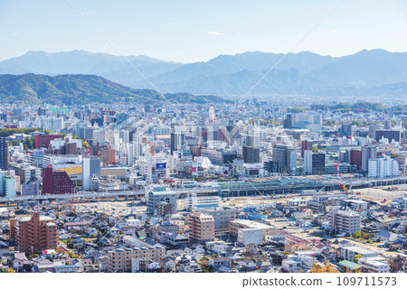 Cityscape of Matsuyama city area, Ehime prefecture 109711573