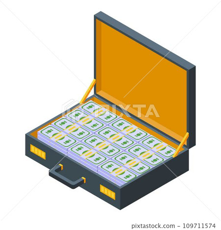 Bank money case icon. Isometric of bank money case vector icon for web design isolated on white background 109711574