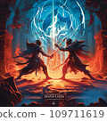 blazing flame object 109711619