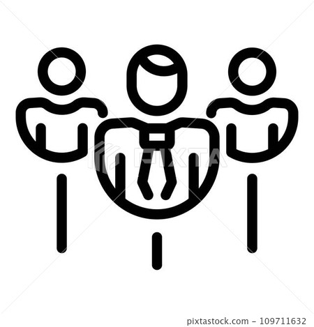 Board members icon. Outline board members vector icon for web design isolated on white background 109711632