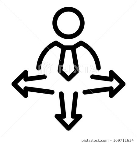 Financial investor icon. Outline financial investor vector icon for web design isolated on white background 109711634