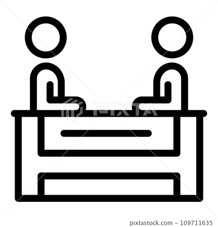 Interest meeting icon. Outline interest meeting vector icon for web design isolated on white background 109711635