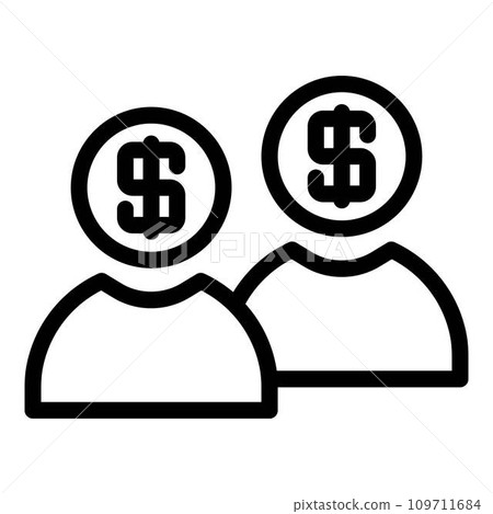 Shareholders icon. Outline shareholders vector icon for web design isolated on white background Shareholders icon. Outline shareholders vector icon for web design isolated on white background 109711684