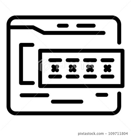 Web password icon. Outline web password vector icon for web design isolated on white background Web password icon. Outline web password vector icon for web design isolated on white background 109711804