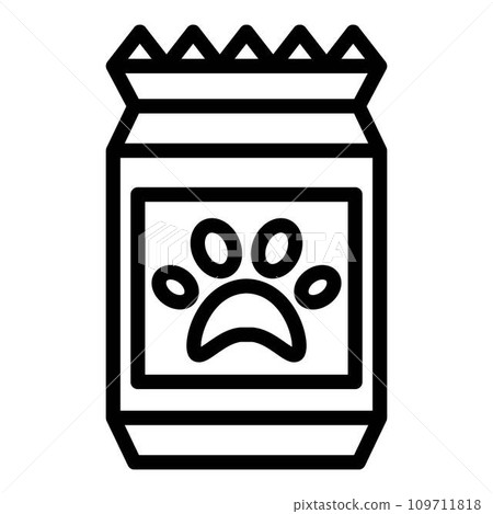 Meal feed pack icon. Outline meal feed pack vector icon for web design isolated on white background Meal feed pack icon. Outline meal feed pack vector icon for web design isolated on white background 109711818