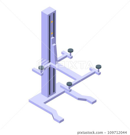 Inspection car lift icon. Isometric of inspection car lift vector icon for web design isolated on white background 109712044