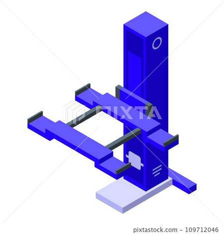 Electric car lift icon. Isometric of electric car lift vector icon for web design isolated on white background 109712046