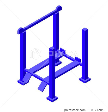 Metal car lift icon. Isometric of metal car lift vector icon for web design isolated on white background 109712049