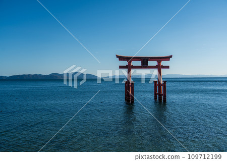 琵琶湖白須神社鳥居 琵琶湖白須神社鳥居 109712199