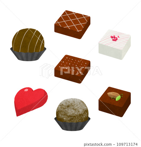 各種巧克力的插圖集 109713174
