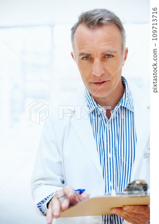 Health, question and doctor with checklist on clipboard, chart or survey for insurance and medical information. Healthcare, man and portrait with paperwork, report or check up at clinic or hospital Health, question and doctor with checklist on clipboard, chart or survey for insurance and medical information. Healthcare, man and portrait with paperwork, report or check up at clinic or hospital 109713716