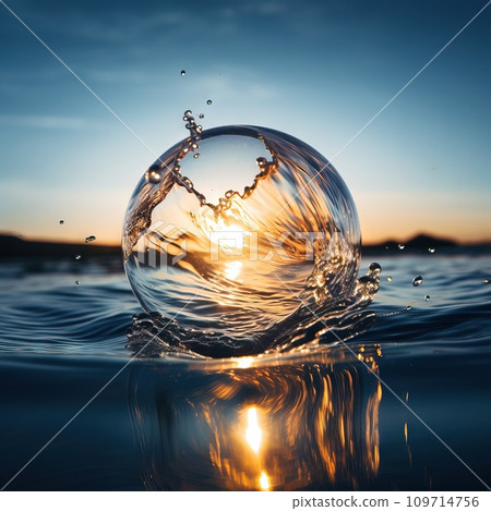 AI-generated content. Balls of Water Suspended in Air with Ripples. Generative AI AI-generated content. Balls of Water Suspended in Air with Ripples. Generative AI 109714756