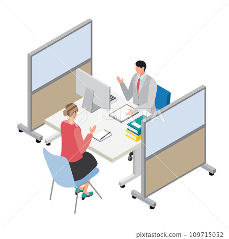 A woman consulting at the consultation counter 109715052