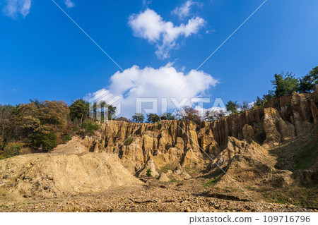 [Awa City, Tokushima Prefecture] Earthen pillars of Awa [Hatodake] 109716796