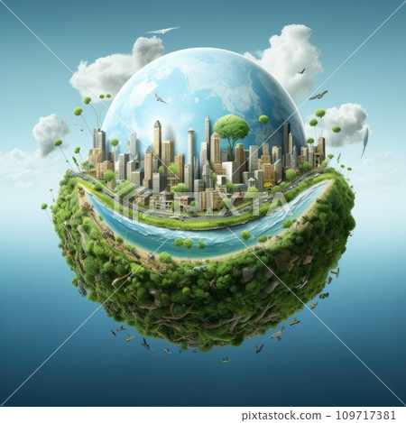 Save planet concept, Invest in our planet, Ecology concept, World environment day background 109717381