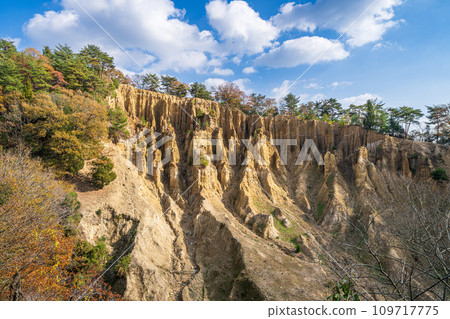 [Awa City, Tokushima Prefecture] Earthen pillars of Awa [Hatodake] 109717775