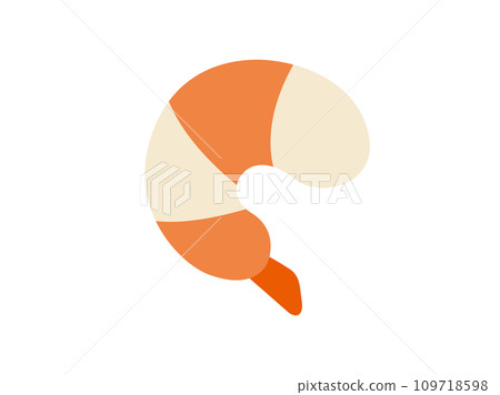 Illustration of shrimp icon in hot water 109718598
