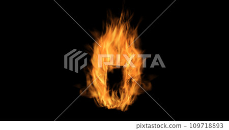 SNS火災/網路火災影像｜智慧型手機燃燒（黑色背景/黑色螢幕） 109718893
