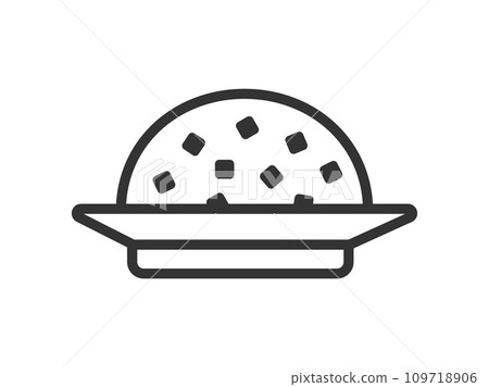 炒飯圖示插圖（畫線） 109718906