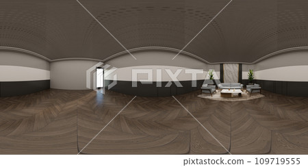 3D illustration of 360 degree rendering featuring modern themed Waiting room. 3D illustration of 360 degree rendering featuring modern themed Waiting room. 109719555