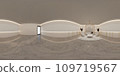 3D illustration of 360 degree rendering featuring modern themed Waiting room. 109719567