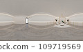 3D illustration of 360 degree rendering featuring modern themed Waiting room. 109719569