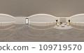 3D illustration of 360 degree rendering featuring modern themed Waiting room. 109719570