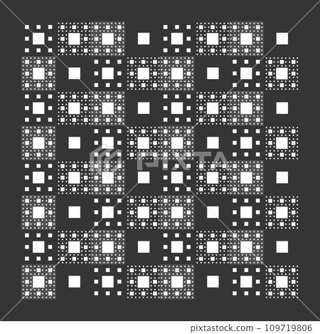 分形形謝爾賓斯基的地毯插圖 分形形謝爾賓斯基的地毯插圖 109719806