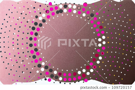 Pink pattern of dots background frame of geometric shapes  Pink pattern of dots background frame of geometric shapes  109720157