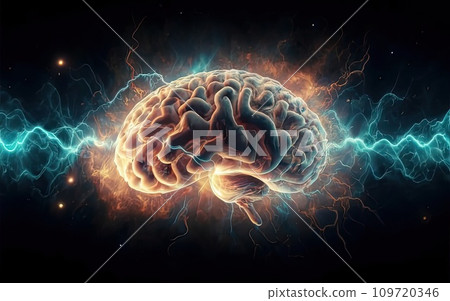 electric current rolling brain  109720346