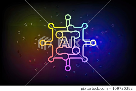 Artificial intelligence AI processor chip icon symbol Artificial intelligence AI processor chip icon symbol 109720392