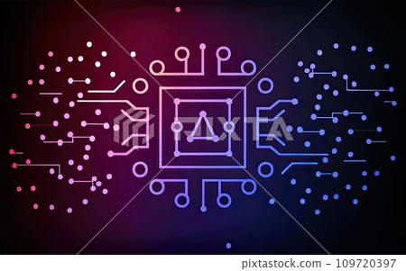 Artificial intelligence AI processor chip icon symbol Artificial intelligence AI processor chip icon symbol 109720397