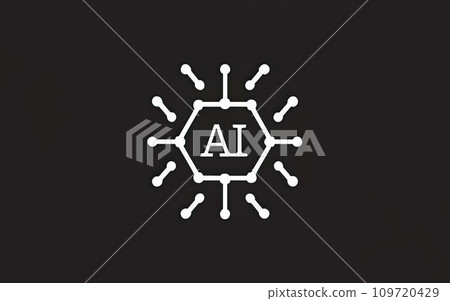 Artificial intelligence AI processor chip icon symbol Artificial intelligence AI processor chip icon symbol 109720429