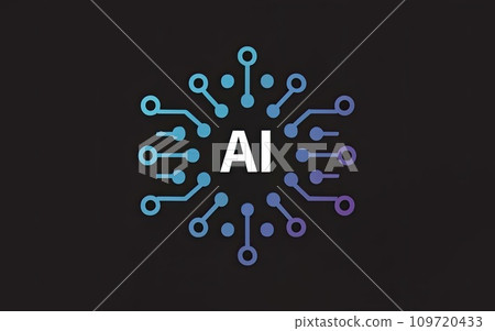 Artificial intelligence AI processor chip icon symbol Artificial intelligence AI processor chip icon symbol 109720433