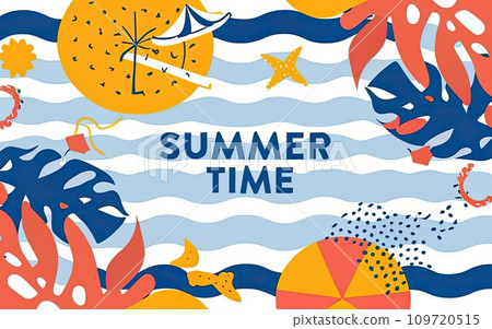 Colorful summer background  109720515